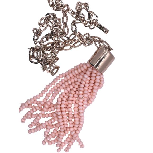 Sugar Fix Goldstone Necklace With Beaded Peach Tassel and  5 Unbranded Bangles - Picture 9 of 10